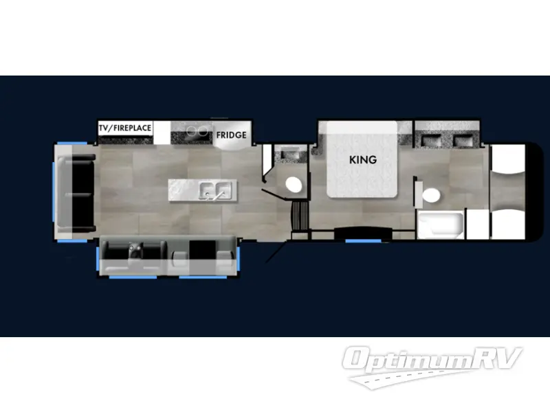 2022 Luxe by the RV Factory Luxe Elite 38GFB Floorplan Photo