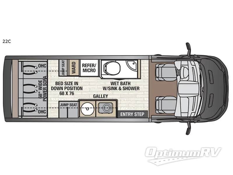2018 Coachmen Crossfit 22C RV Floorplan Photo