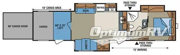 2013 KZ Inferno 3710T Floorplan Photo