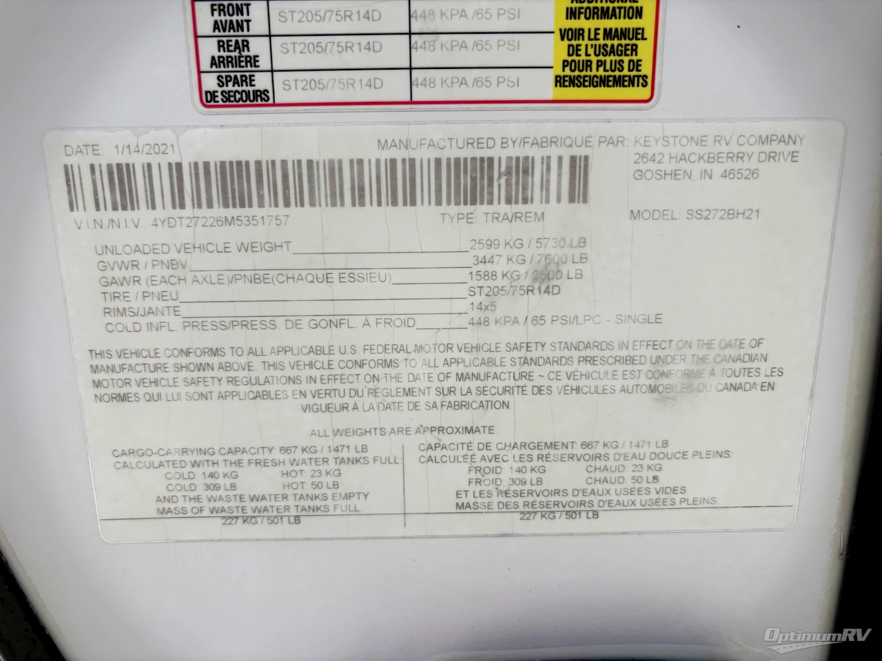 2021 CrossRoads Sunset Trail SS272BH Photo 16