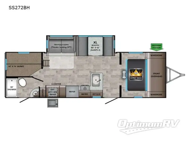 2021 CrossRoads Sunset Trail SS272BH Floorplan Photo
