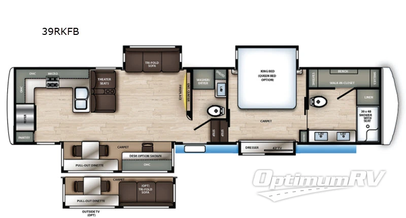2021 Forest River RiverStone 39RKFB Floorplan Photo