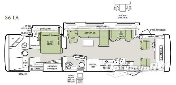 2012 Tiffin Allegro 36 LA Floorplan Photo