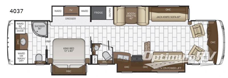 2019 Newmar Ventana LE 4037 RV Floorplan Photo