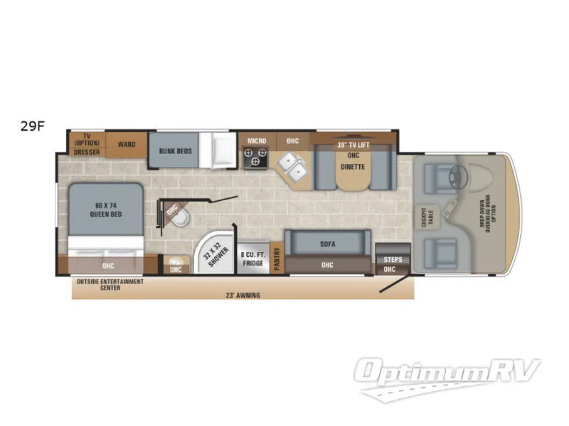 2018 Jayco Alante 29F RV Floorplan Photo