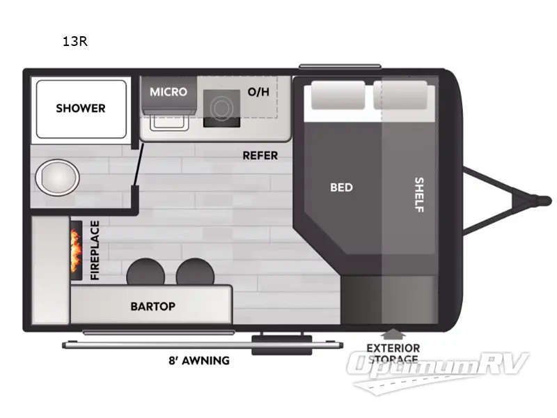 2026 Keystone Coleman 13R RV Floorplan Photo