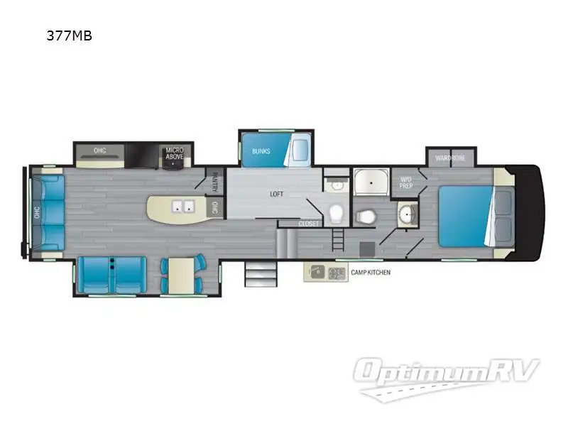 2021 Heartland Milestone 377MB Floorplan Photo