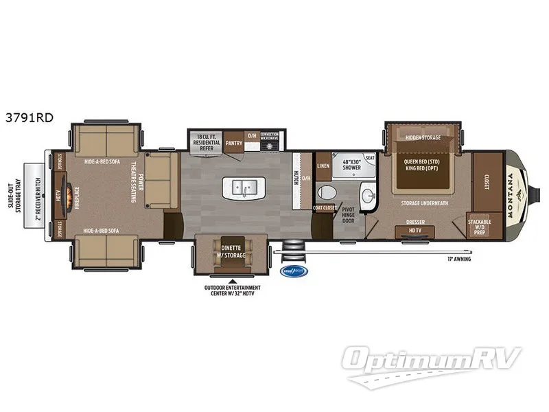 2018 Keystone Montana 3791RD Floorplan Photo