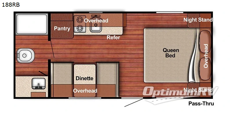 2019 Gulf Stream Ameri-Lite Super Lite 188RB RV Floorplan Photo
