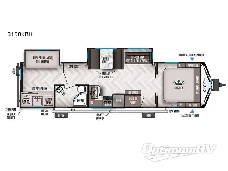 2021 East To West Alta 3150KBH Floorplan Photo