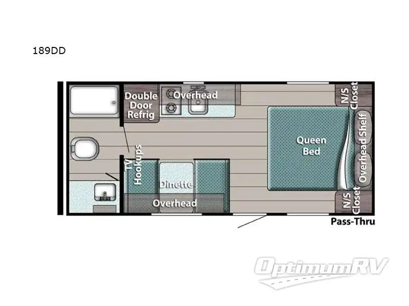 2022 Gulf Stream Ameri-Lite Super Lite 189DD Floorplan Photo