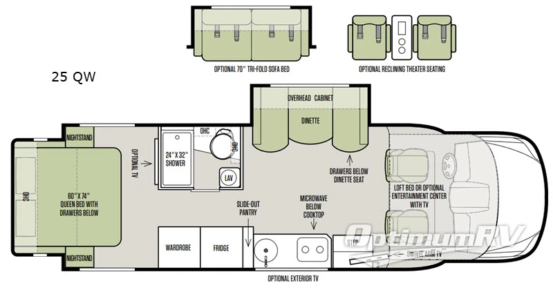 2019 Tiffin Wayfarer 25QW RV Floorplan Photo