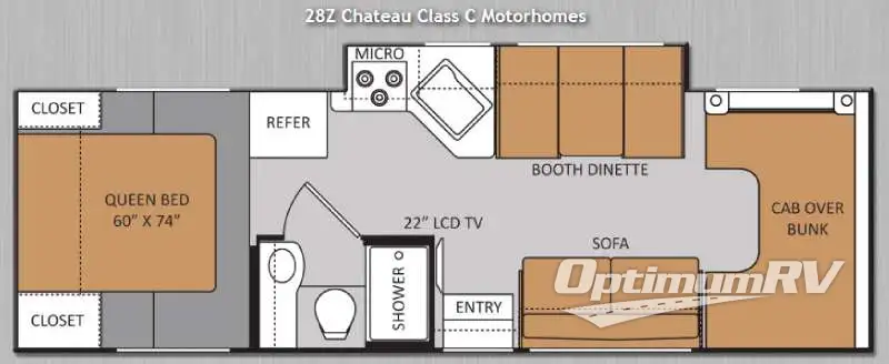 2014 Thor Chateau 28Z RV Floorplan Photo