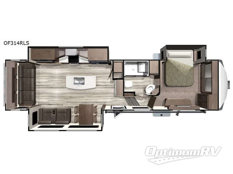2018 Highland Ridge Open Range 314RLS Floorplan Photo