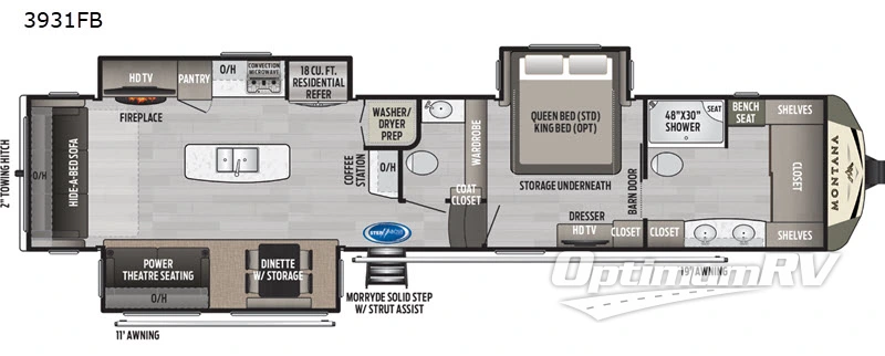 2020 Keystone Montana 3931FB RV Floorplan Photo