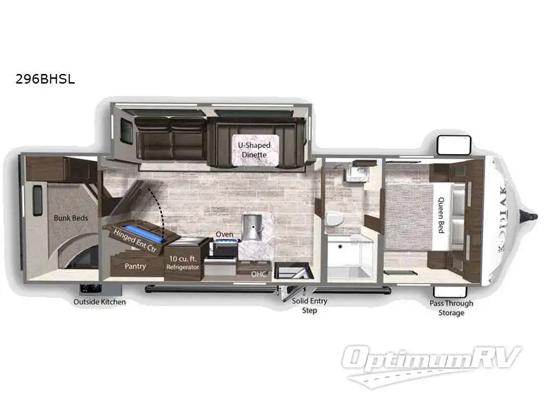 2021 Dutchmen Kodiak Ultra-Lite 296BHSL Floorplan Photo