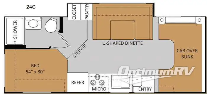2013 Thor Chateau 24C RV Floorplan Photo