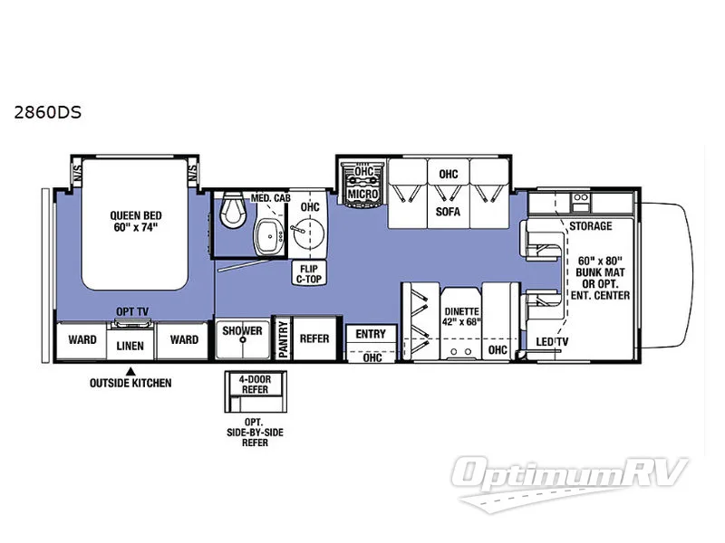 2019 Forest River Sunseeker 2860DS Ford RV Floorplan Photo