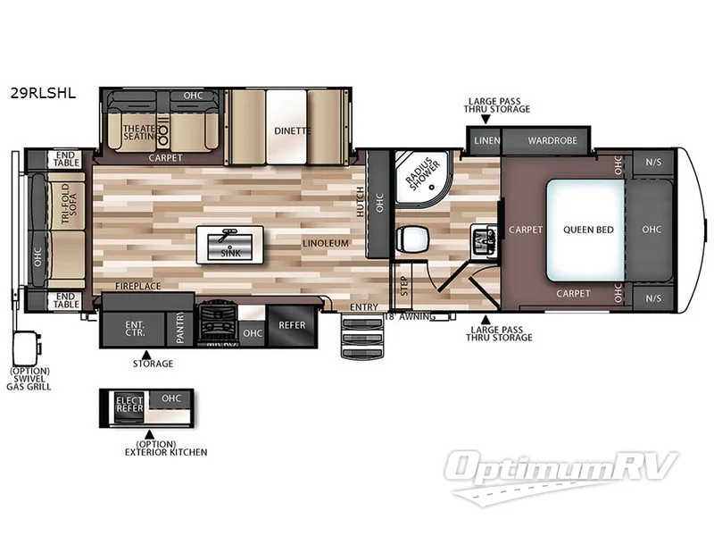 2017 Forest River Salem Hemisphere Hyper-Lyte 29RLSHL RV Floorplan Photo