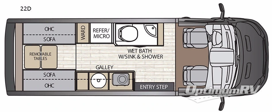 2017 Coachmen Crossfit 22D RV Floorplan Photo