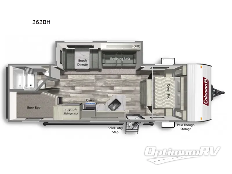 2022 Dutchmen Coleman Lantern LT Series 262BH RV Floorplan Photo