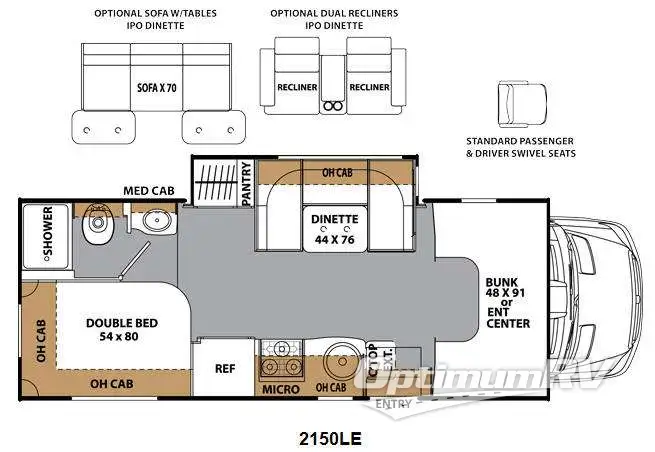 2015 Coachmen Prism 2150LE Floorplan Photo
