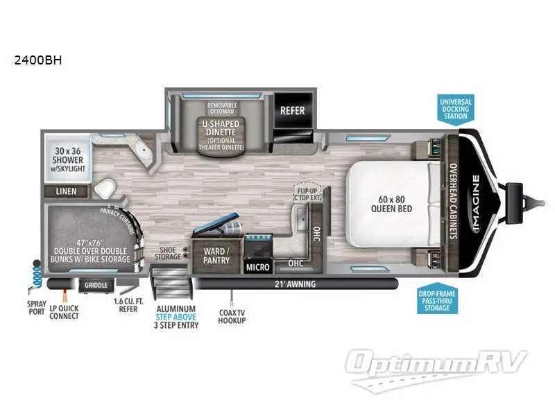 2022 Grand Design Imagine 2400BH RV Floorplan Photo