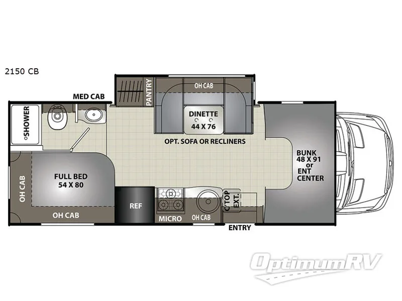 2018 Coachmen Prism 2150 CB Floorplan Photo