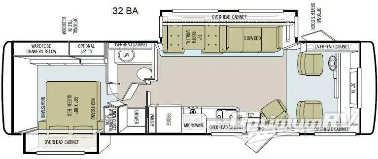 2011 Tiffin Allegro 32 BA Floorplan Photo