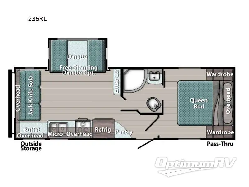 2022 Gulf Stream Ameri-Lite Ultra Lite 236RL Floorplan Photo
