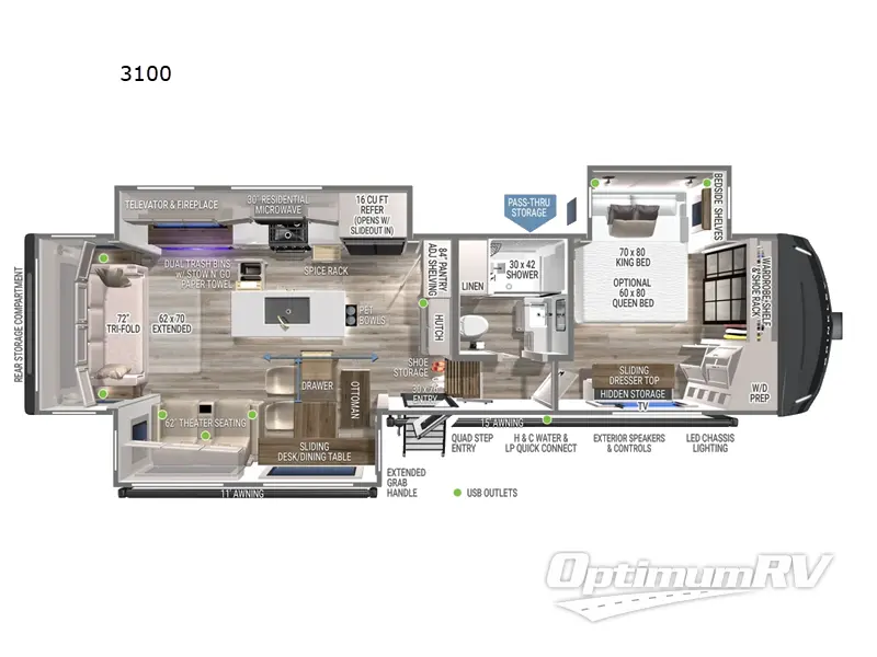 2025 Brinkley Model Z 3100 RV Floorplan Photo