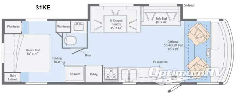 2014 Itasca Sunstar 31KE RV Floorplan Photo