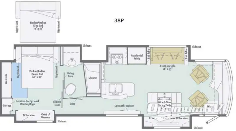 2016 Winnebago Journey 38P Floorplan Photo