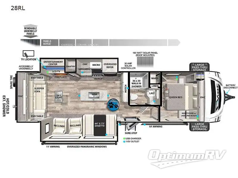 2021 Forest River Vibe 28RL Floorplan Photo