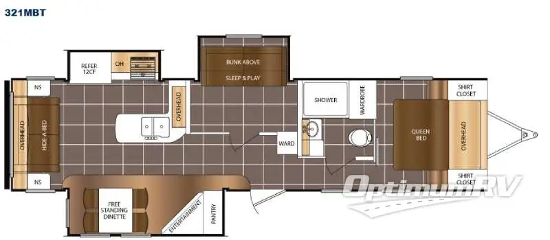2016 Prime Time LaCrosse 321MBT Floorplan Photo