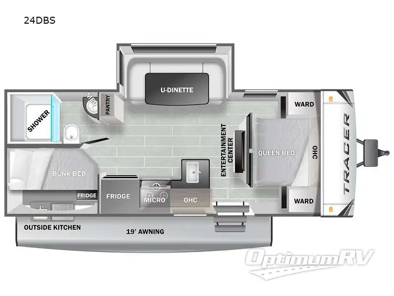 2021 Prime Time Tracer 24DBS Floorplan Photo