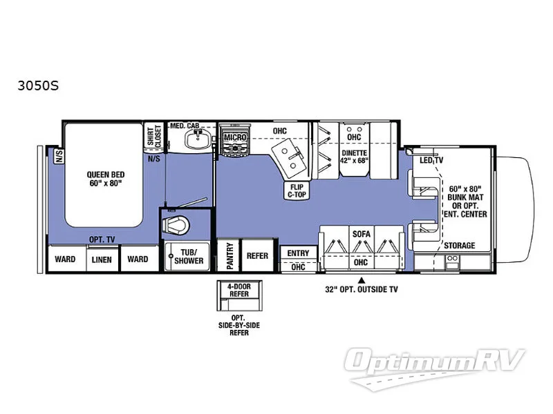 2019 Forest River Sunseeker 3050S Ford Floorplan Photo
