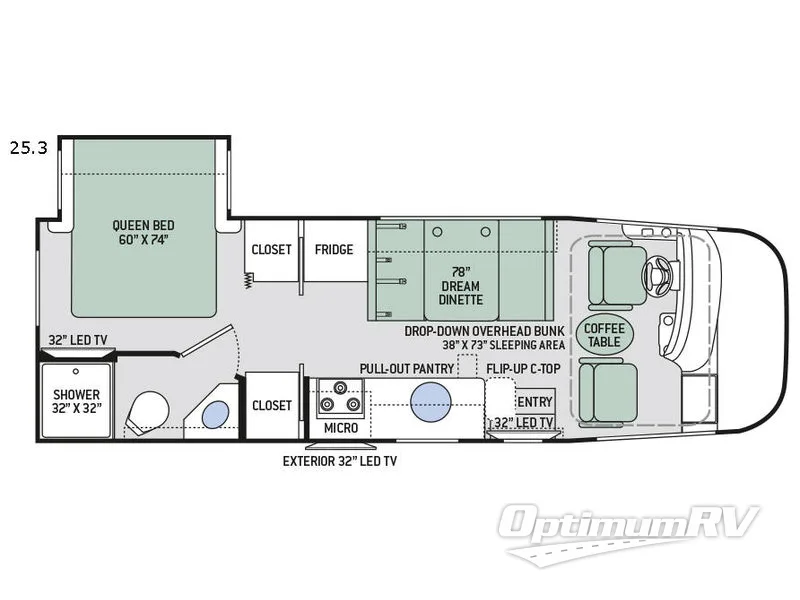 2017 Thor Vegas 25.3 Floorplan Photo