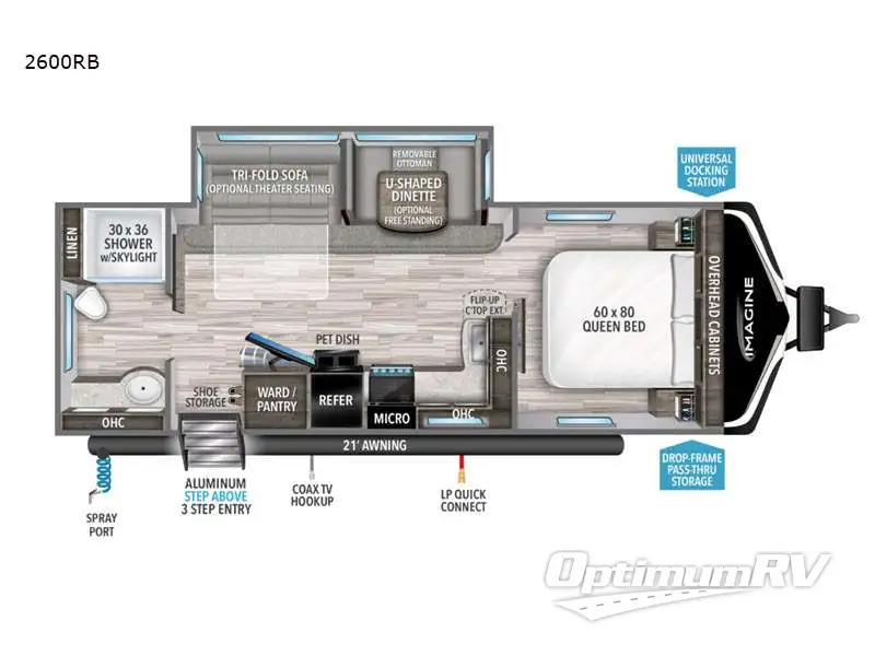 2022 Grand Design Imagine 2600RB Floorplan Photo