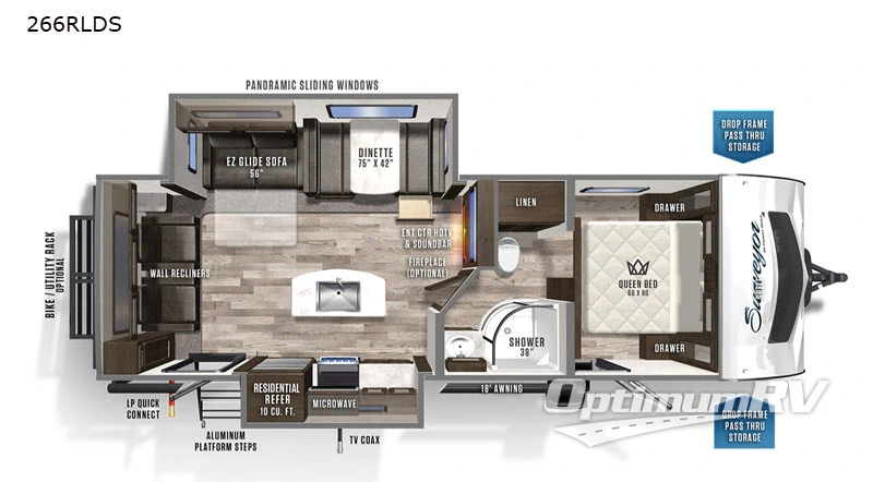 2021 Forest River Surveyor Luxury 266RLDS Floorplan Photo