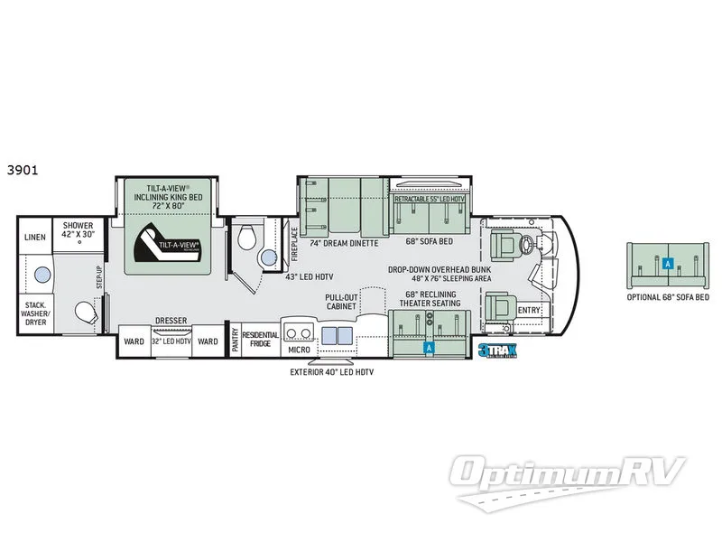 2018 Thor Aria 3901 Floorplan Photo