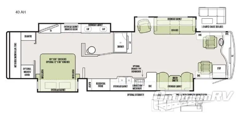 2016 Tiffin Phaeton 40AH RV Floorplan Photo