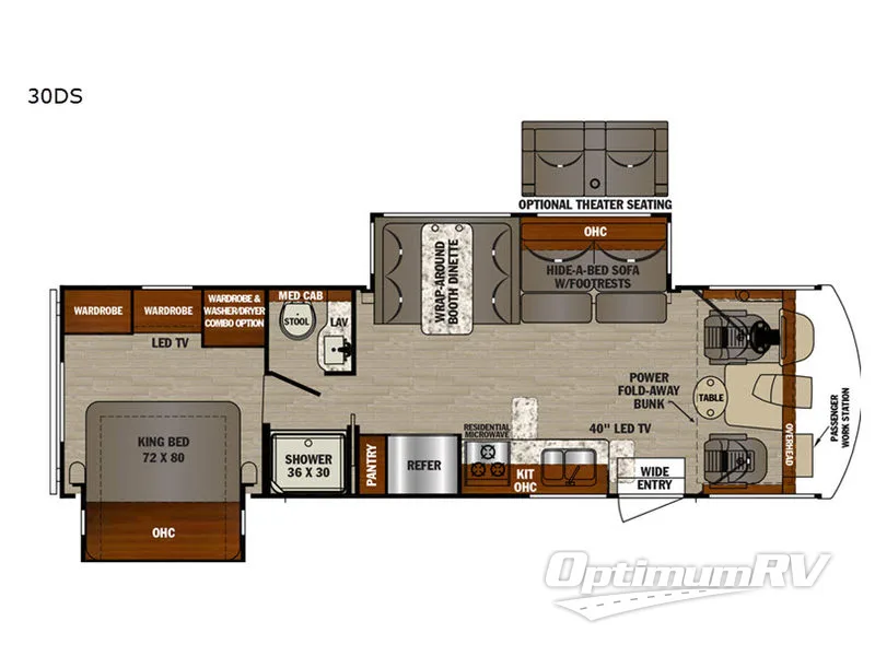 2019 Forest River FR3 30DS Floorplan Photo