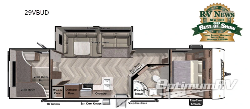 2020 Forest River Wildwood 29VBUD RV Floorplan Photo