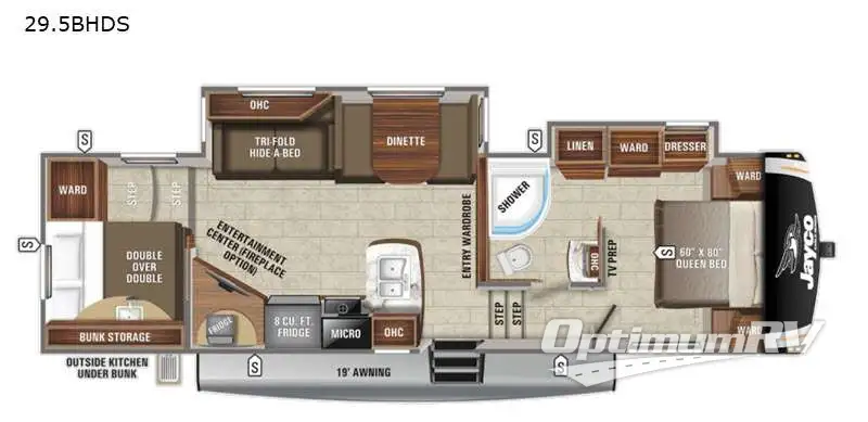 2021 Jayco Eagle HT 29.5BHDS RV Floorplan Photo