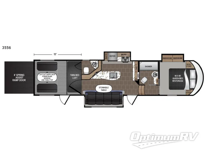 2018 Dutchmen Endurance 3556 RV Floorplan Photo