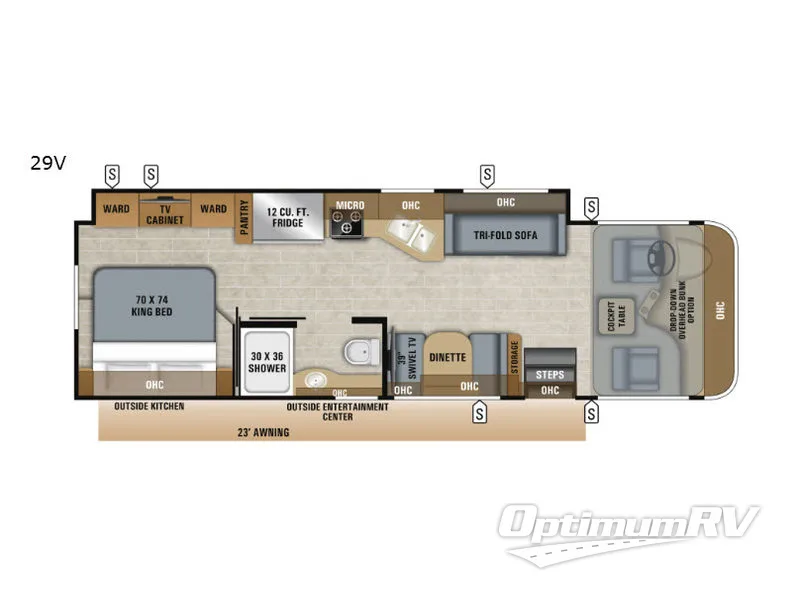 2019 Jayco Precept 29V RV Floorplan Photo