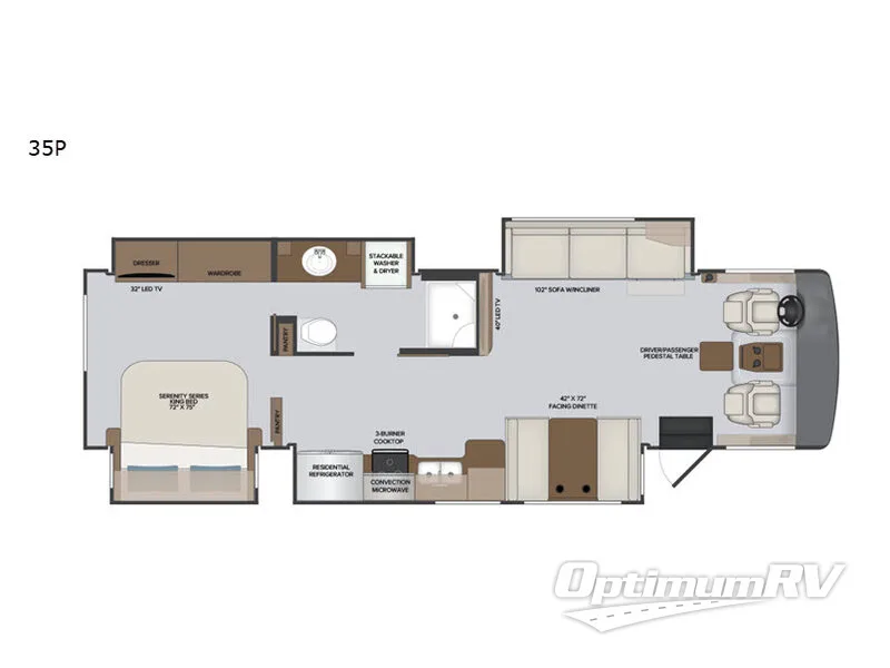 2019 Holiday Rambler Vacationer 35P RV Floorplan Photo