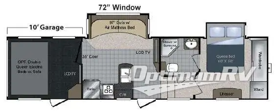 2010 Keystone Raptor 300MP RV Floorplan Photo