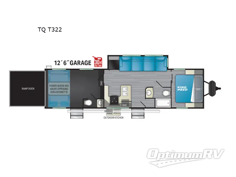 2022 Heartland Torque TQ T322 RV Floorplan Photo